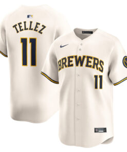 Rowdy Tellez 11 Milwaukee Brewers Home Limited Player Men Jersey - Cream