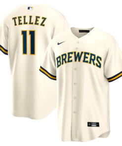 Rowdy Tellez 11 Milwaukee Brewers Men Jersey - White