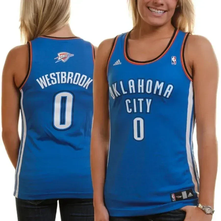 Russell Westbrook Oklahoma City Thunder Women's Fashion Jersey - Royal Blue - JS897
