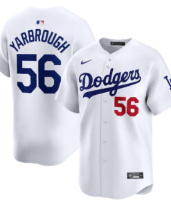 Ryan Yarbrough 56 Los Angeles Dodgers Home Limited Player Men Jersey - White