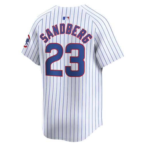 Ryne Sandberg 23 Chicago Cubs Home Limited Player Men Jersey - White - Image 3