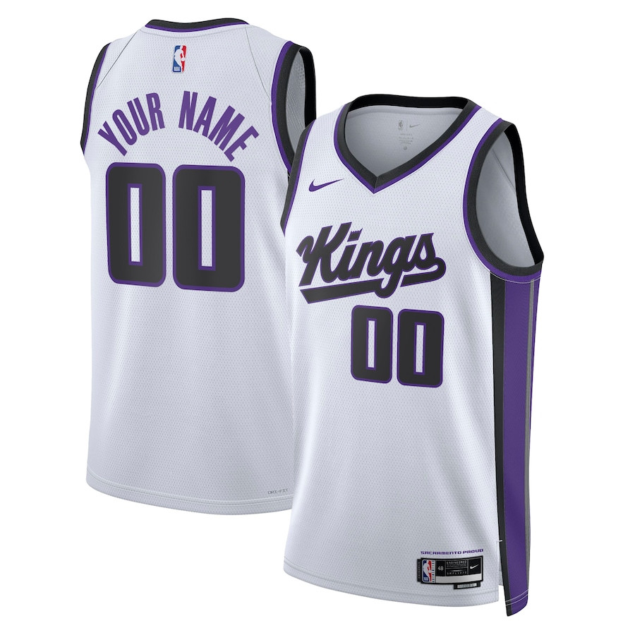 Sacramento Kings 2023/24 Association Swingman Custom Men Jersey - White - JS704