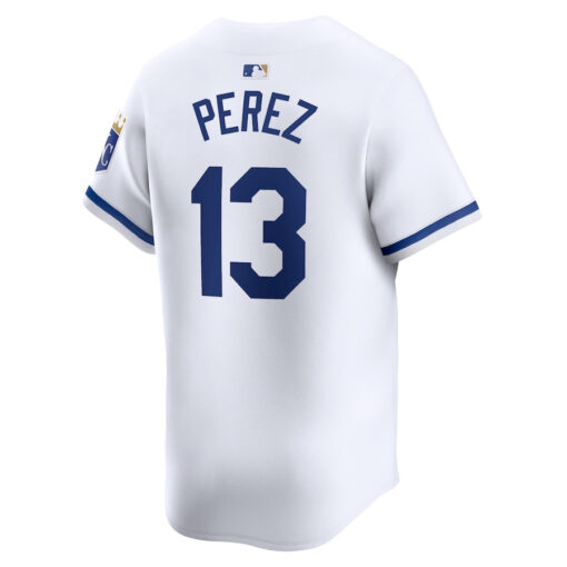 Salvador Perez 13 Kansas City Royals Home Limited Player Men Jersey - White - Image 3