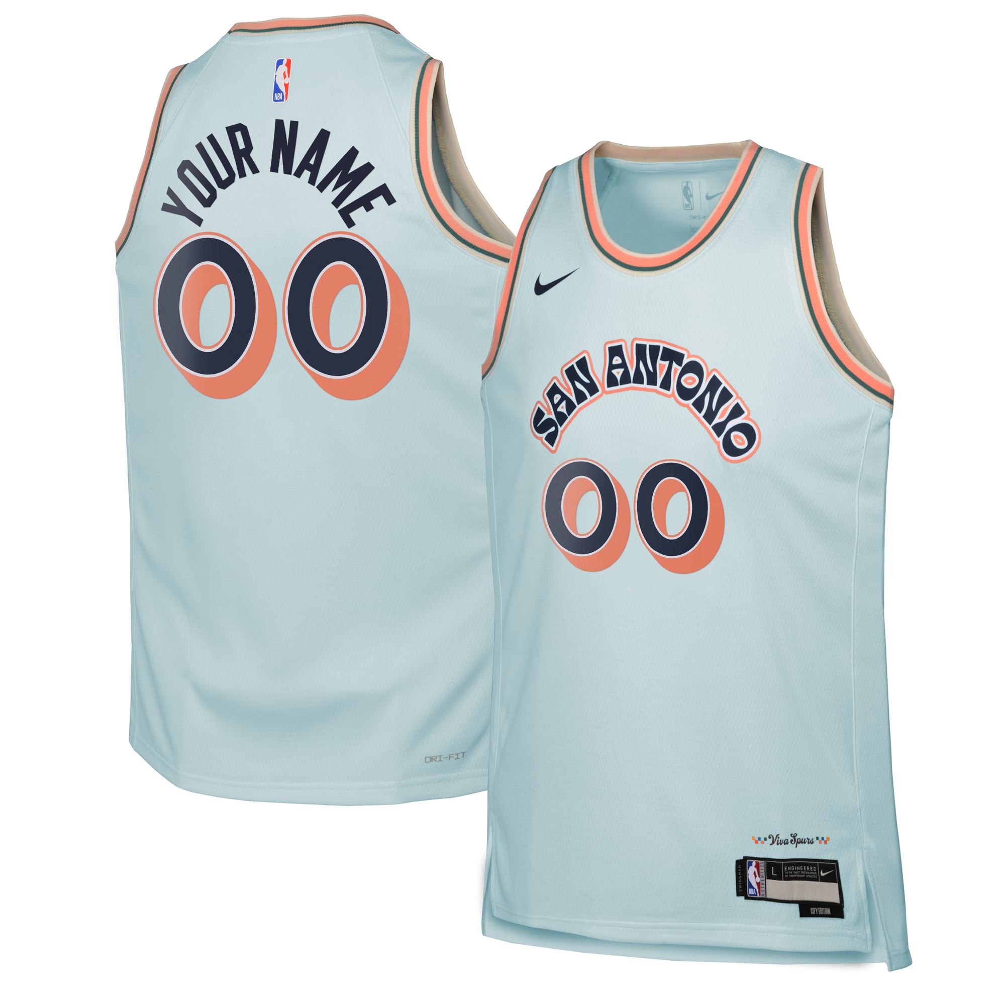 San Antonio Spurs City Edition Swingman Jersey 2024 - Custom - Youth - JS836