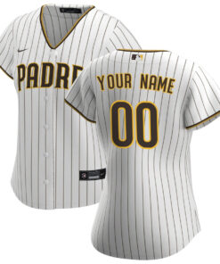 San Diego Padres Home Women Custom Jersey - White