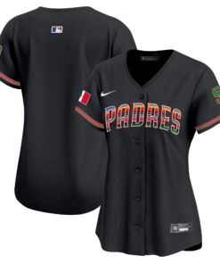 San Diego Padres Mexico Women Jersey - Black