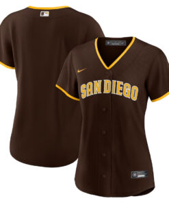 San Diego Padres Road Women Jersey - Brown