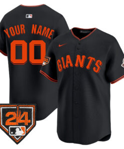 San Francisco Giants 2024 Spring Training Patch Custom Men Jersey - Black