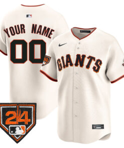 San Francisco Giants 2024 Spring Training Patch Custom Men Jersey - Cream