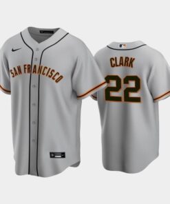 San Francisco Giants 22 Will Clark Gray Road Jersey Jersey