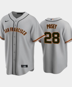 San Francisco Giants 28 Buster Posey Gray Road Jersey Jersey