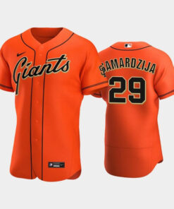 San Francisco Giants 29 Jeff Samardzija Alternate Jersey Orange Jersey