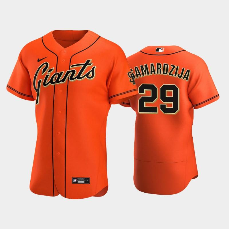 San Francisco Giants 29 Jeff Samardzija Alternate Jersey Orange Jersey