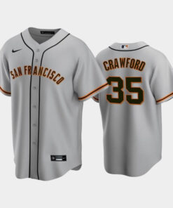 San Francisco Giants 35 Brandon Crawford Gray Road Jersey Jersey