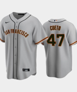 San Francisco Giants 47 Johnny Cueto Gray Road Jersey Jersey