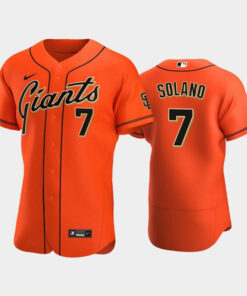 San Francisco Giants 7 Donovan Solano Alternate Jersey Orange Jersey