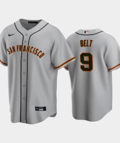 San Francisco Giants 9 Brandon Belt Gray Road Jersey Jersey