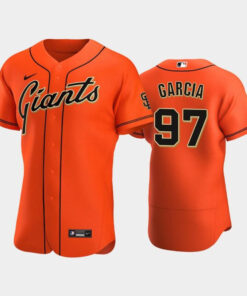 San Francisco Giants 97 Jarlin Garcia Alternate Jersey Orange Jersey