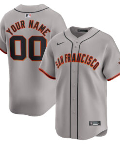 San Francisco Giants Away Limited Custom Men Jersey - Gray