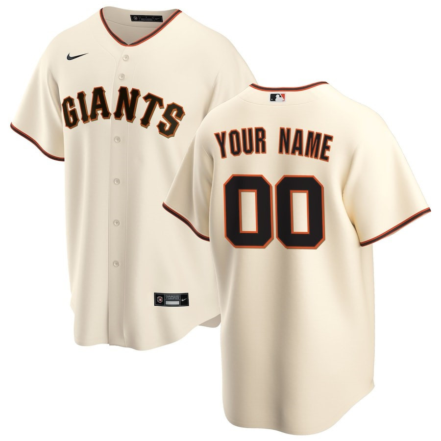 San Francisco Giants Home Custom Men Jersey - Cream