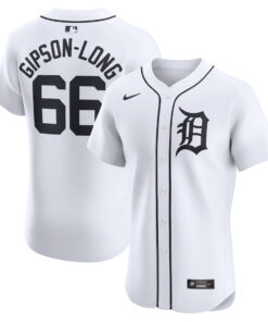 Sawyer Gipson-Long 66 Detroit Tigers Home Elite Player Men Jersey - White