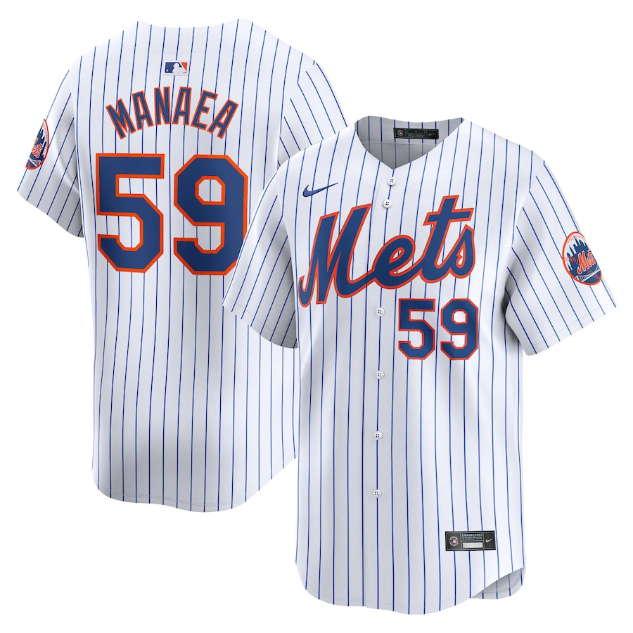 Sean Manaea 59 New York Mets Home Limited Men Jersey - White