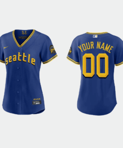 Seattle Mariners 2023 City Connect Game Jersey Custom 00 - Women's Royal