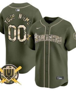 Seattle Mariners Armed Forces Day Vapor Premier Limited Custom Jersey