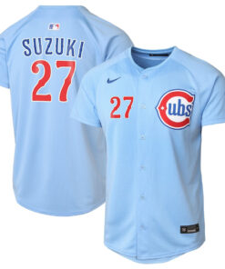 Seiya Suzuki 27 Chicago Cubs Limited Alternate 2 YOUTH Jersey - Baby Blue