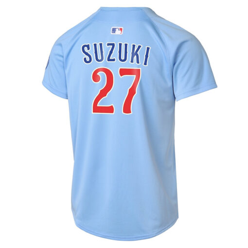 Seiya Suzuki 27 Chicago Cubs Limited Alternate 2 YOUTH Jersey - Baby Blue - Image 3