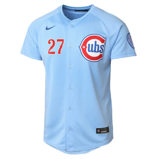 Seiya Suzuki 27 Chicago Cubs Limited Alternate 2 YOUTH Jersey - Baby Blue - Image 2