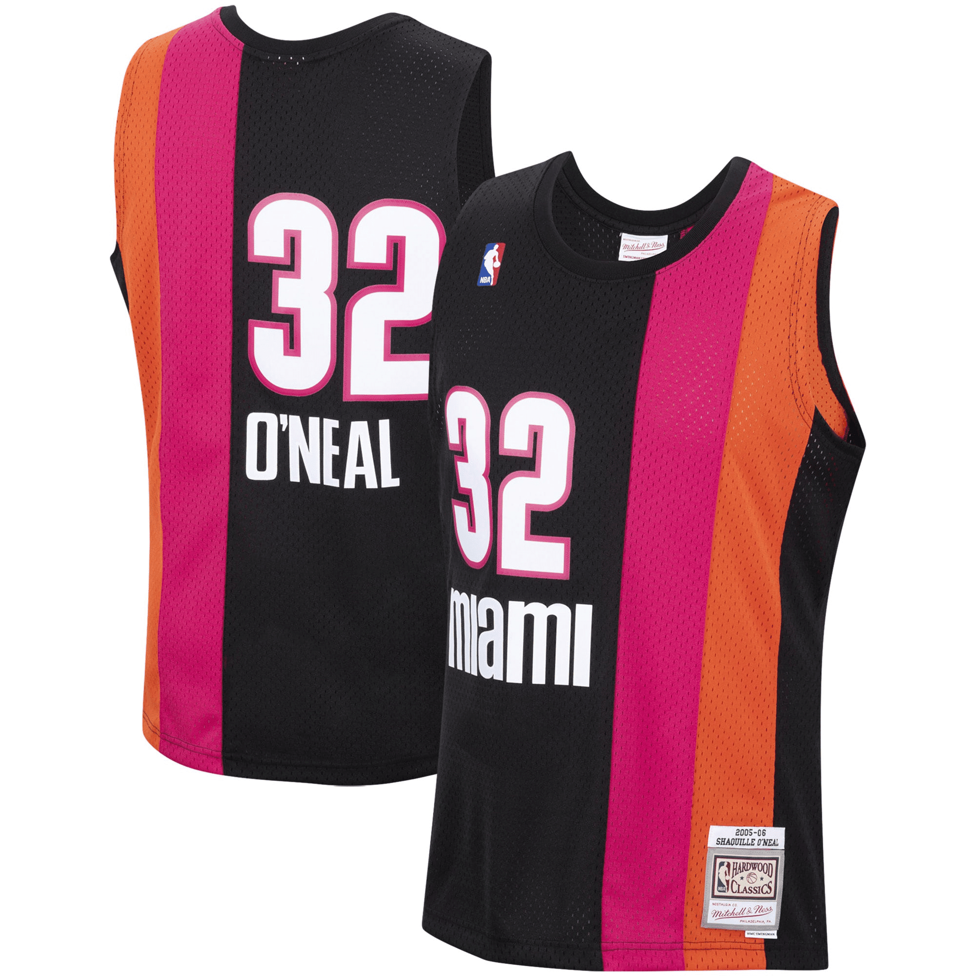 Shaquille O'Neal Miami Heat Mitchell & Ness 2005-06 Hardwood Classics Swingman Jersey - Black Jersey - JS266