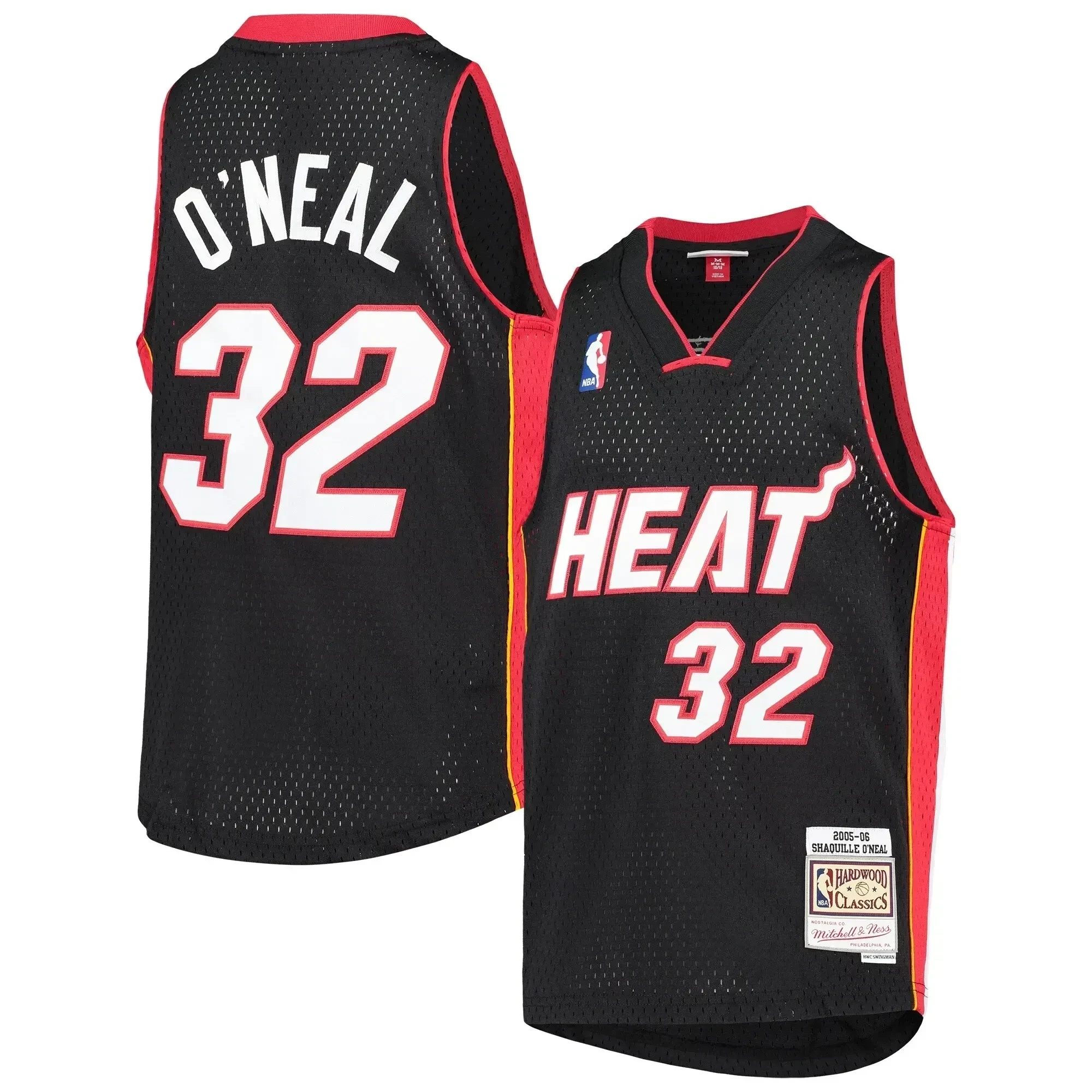 Shaquille O'neal Miami Heat Mitchell & Ness Youth 2005-06 Hardwood Classics Swingman Jersey - Black - JS234