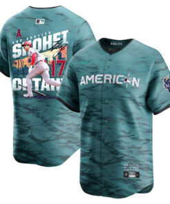 Shohei Ohtani 17 Los Angeles Angels Signed City 2023 All-Star Game Limited Player Men Jersey - Teal
