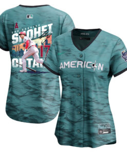 Shohei Ohtani 17 Los Angeles Angels Signed City 2023 All-Star Game Limited Player Women Jersey - Teal