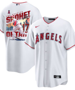 Shohei Ohtani 17 Los Angeles Angels Signed City 2023 Home Player Men Jersey - White