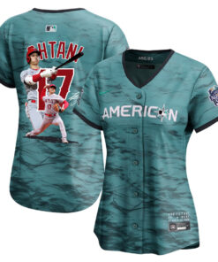 Shohei Ohtani 17 Los Angeles Angels Signed Decisive Blow 2023 All-Star Game Limited Player Women Jersey - Teal