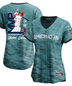 Shohei Ohtani 17 Los Angeles Angels Signed MVP 2023 All-Star Game Limited Player Women Jersey - Teal