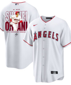 Shohei Ohtani 17 Los Angeles Angels Signed Name 2023 Home Player Men Jersey - White