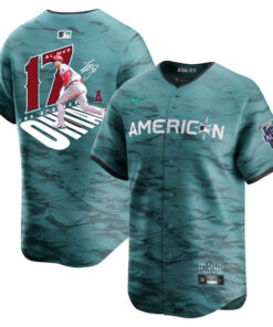 Shohei Ohtani 17 Los Angeles Angels Signed Number 2023 All-Star Game Limited Player Men Jersey - Teal