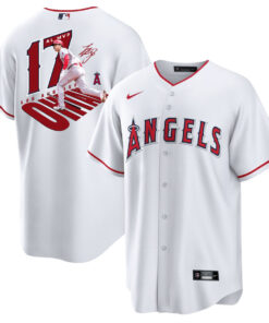 Shohei Ohtani 17 Los Angeles Angels Signed Number 2023 Home Player Men Jersey - White