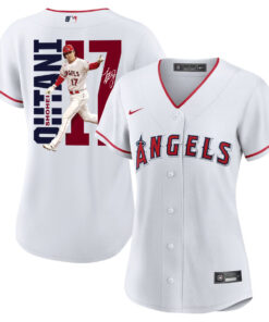 Shohei Ohtani 17 Los Angeles Angels Signed Run 2023 Home Player Women Jersey - White