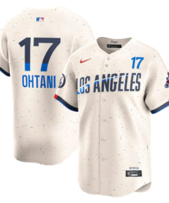 Shohei Ohtani 17 Los Angeles Dodgers 2024 World Series Champions City Connect Limited Player Men Jersey - Cream