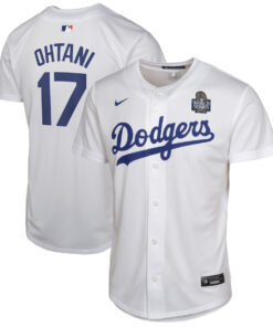 Shohei Ohtani 17 Los Angeles Dodgers 2024 World Series Game YOUTH Jersey - White