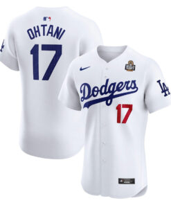 Shohei Ohtani 17 Los Angeles Dodgers 2024 World Series Home Elite Player Men Jersey - White