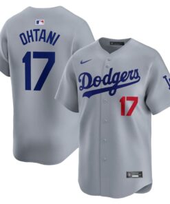 Shohei Ohtani 17 Los Angeles Dodgers Away Limited Men Player Jersey - Gray