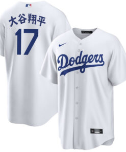Shohei Ohtani 17 Los Angeles Dodgers Kanji Home Jersey - Men White Jersey