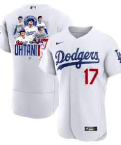 Shohei Ohtani 17 Los Angeles Dodgers Signed Collage Arts 2023 Home ELITE Men Jersey - White