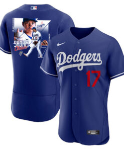 Shohei Ohtani 17 Los Angeles Dodgers Signed Greatest Sho On Earth 2023 Alternate ELITE Men Jersey - Royal