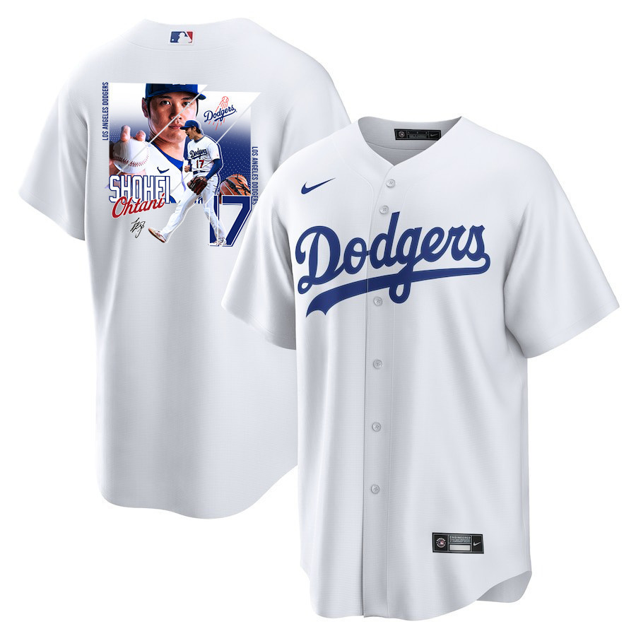 Shohei Ohtani 17 Los Angeles Dodgers Signed Greatest Sho On Earth 2023 Home Men Jersey - White